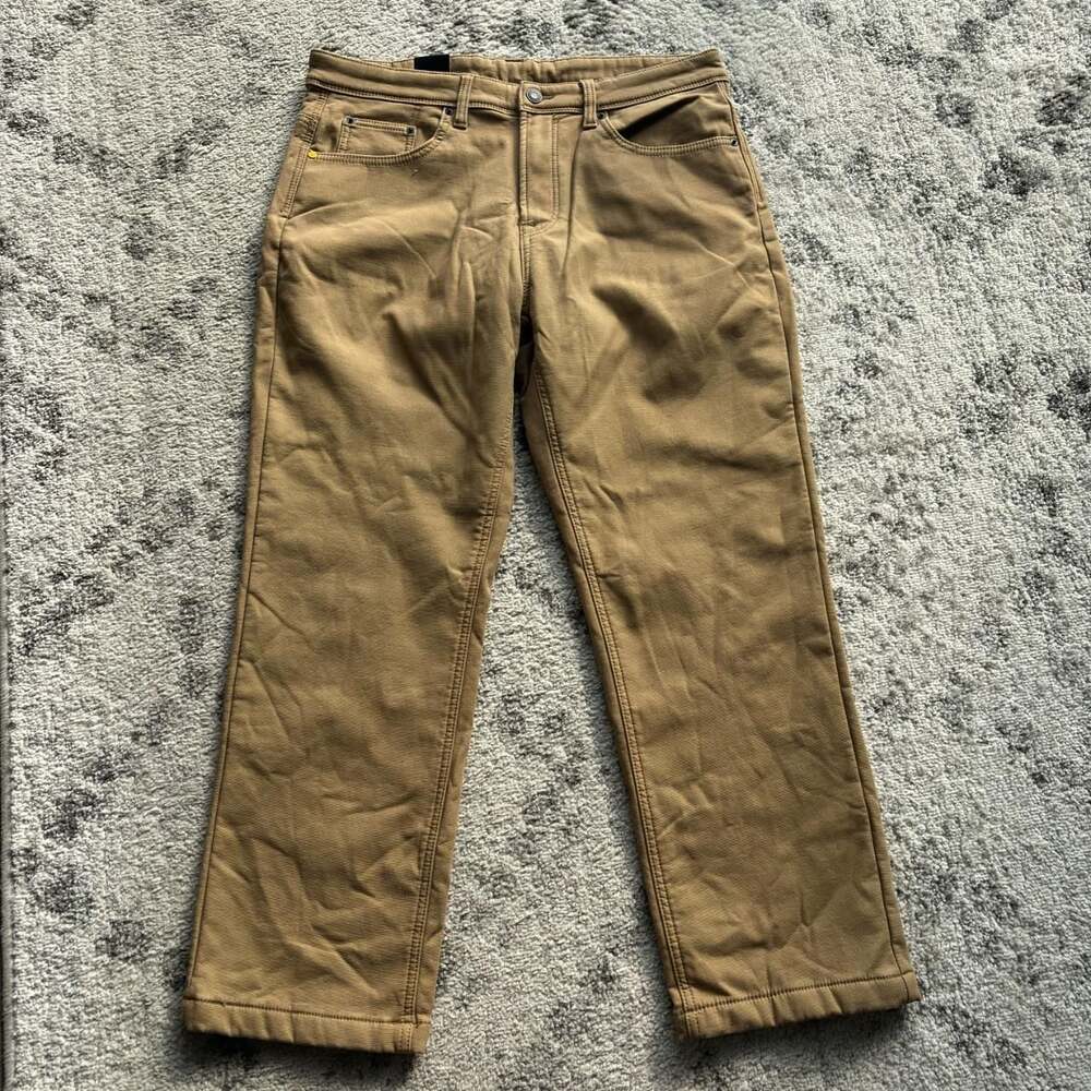 Caterpillar CAT Fleece Lined Canvas Work Pants Tan 36x29 NWT
